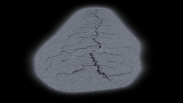 Ground Cracks Vol. 2 Narrow Crack Front 3 vfx asset stock footage