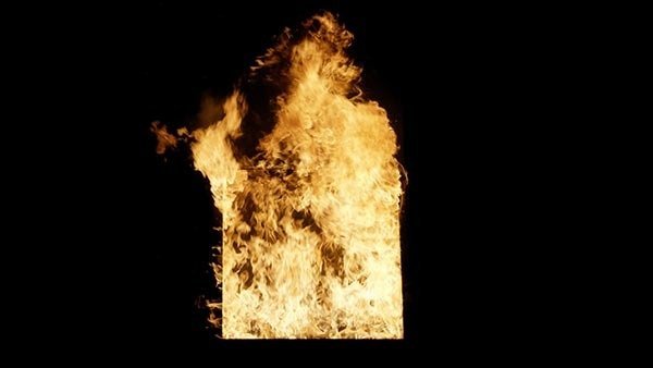 Window Fire Square Window Fire Front 1 vfx asset stock footage