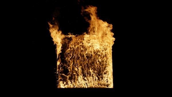 Window Fire Square Window Fire Front 10 vfx asset stock footage