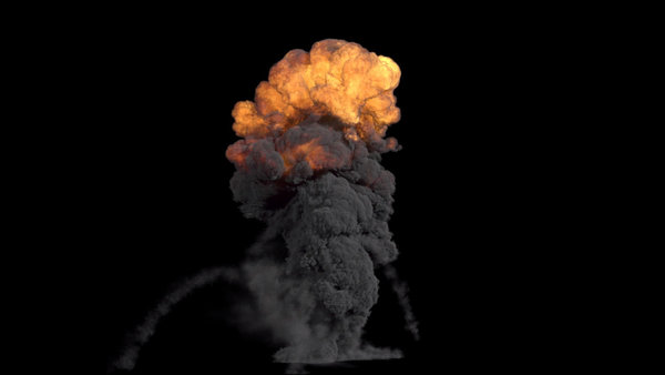 Large Scale Gas Explosions Explosion Front 3 vfx asset stock footage