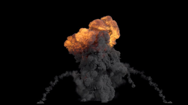 Large Scale Gas Explosions Explosion Front 4 vfx asset stock footage