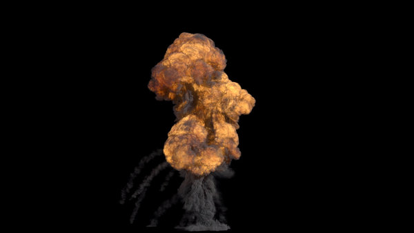 Large Scale Gas Explosions Explosion Front 5 vfx asset stock footage