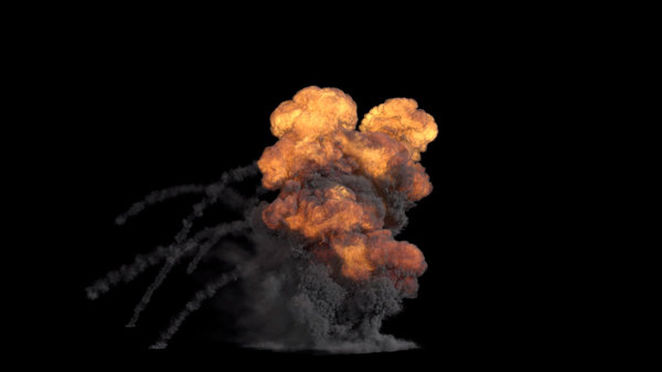 Large Scale Gas Explosions Explosion Front 6 vfx asset stock footage