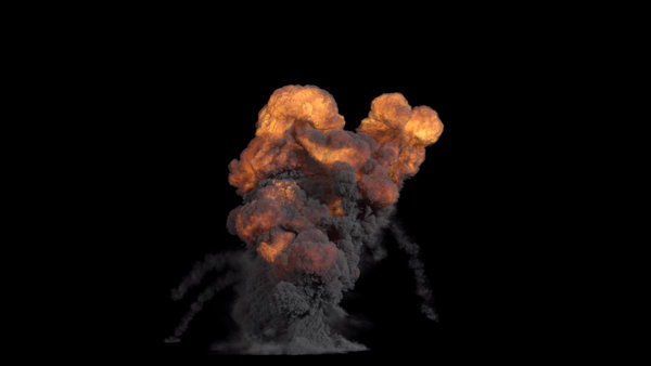 Large Scale Gas Explosions Explosion Front 8 vfx asset stock footage