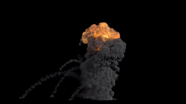 Large Scale Gas Explosions Explosion Front 9 vfx asset stock footage