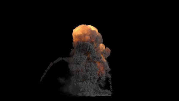 Large Scale Gas Explosions Explosion Front 13 vfx asset stock footage