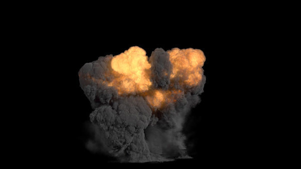 Large Scale Gas Explosions Explosion Front 14 vfx asset stock footage