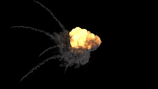 Large Scale Gas Explosions Explosion High Angle 3 vfx asset stock footage