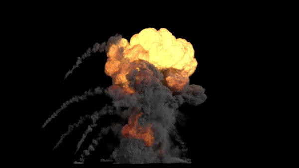 Large Scale Gas Explosions Explosion Front 1 vfx asset stock footage