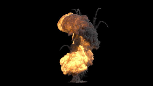 Large Scale Gas Explosions Explosion Front 2 vfx asset stock footage