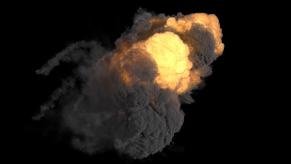 Large Scale Gas Explosions Explosion High Angle 4 vfx asset stock footage