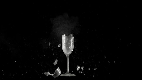 Breaking Glassware Champagne Glass 4 vfx asset stock footage