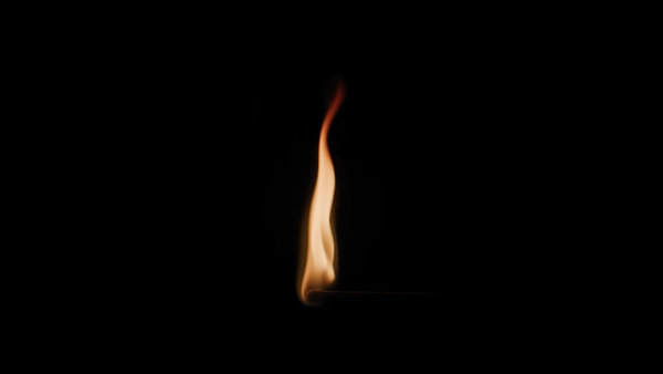 Candles & Small Flames Match Horizontal 3 vfx asset stock footage