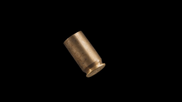 Spent bullet casings Stock Photo
