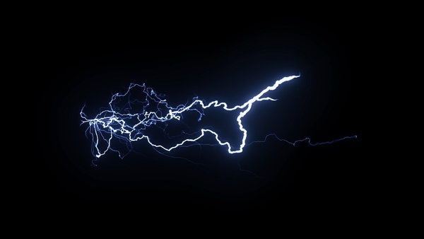 Lightning Beams Lightning Beam Off-Center 3 vfx asset stock footage