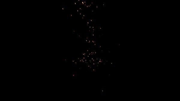 Falling Sparks and Embers Landing Sparks High Angle 4 vfx asset stock footage