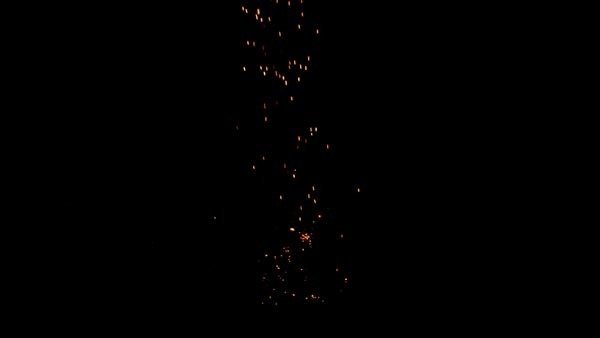 Falling Sparks and Embers Landing Sparks High Angle 5 vfx asset stock footage