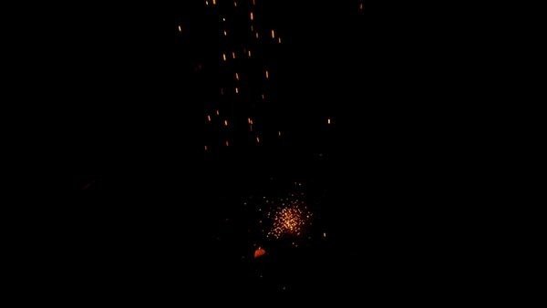 Falling Sparks and Embers Landing Sparks High Angle 6 vfx asset stock footage