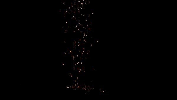 Falling Sparks and Embers Landing Sparks Low Angle 5 vfx asset stock footage