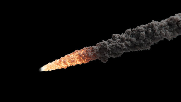 Meteors Large Meteor Side Close 1 vfx asset stock footage