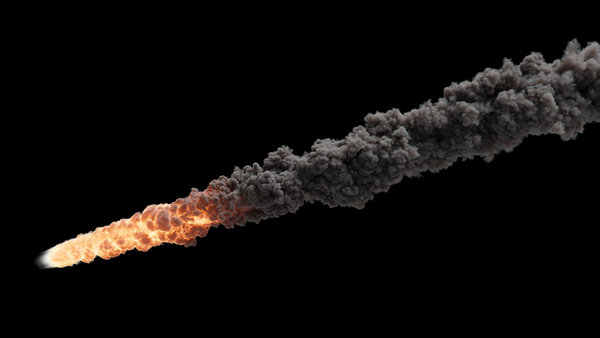Meteors Large Meteor Side Close 2 vfx asset stock footage