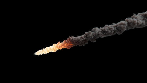 Meteors Large Meteor Side Close 3 vfx asset stock footage
