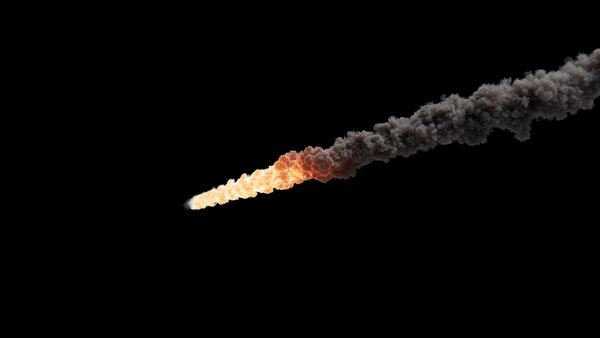 Meteors Large Meteor Side Close 4 vfx asset stock footage
