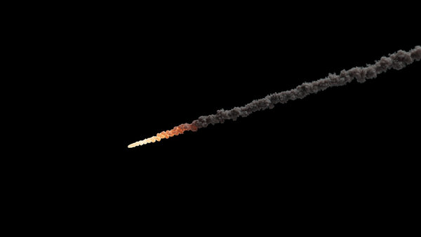 Meteors Medium Meteor Side Close vfx asset stock footage