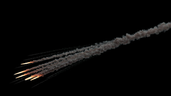 Meteors Splitting Meteor Side Wide 1 vfx asset stock footage