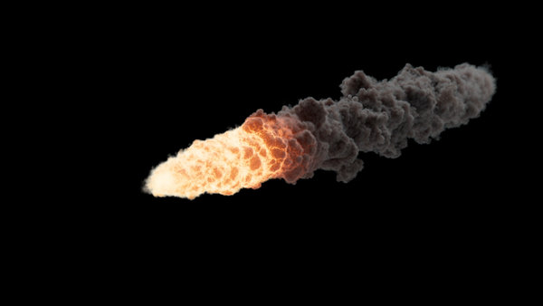 Meteors Large Meteor At Cam vfx asset stock footage
