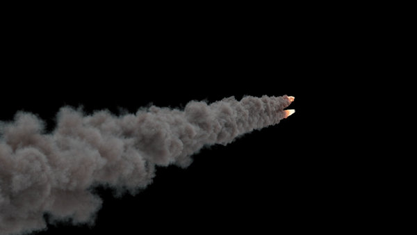 Meteors Spllitting Meteor Away From Cam 1 vfx asset stock footage