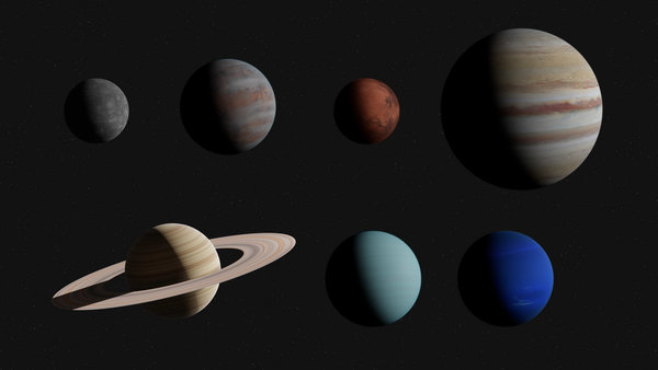 Solar System Planets 7 Solar System Planets vfx asset stock footage