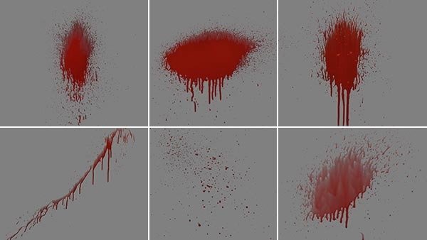 Blood Splatter Vol. 1 67 Blood Splatter Textures (5K) vfx asset stock footage