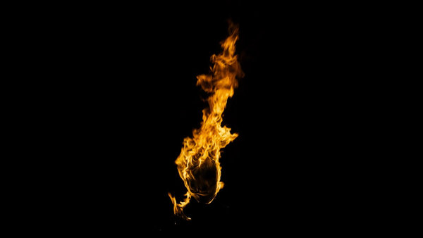 Body Fire Burning Head Front Calm 1 vfx asset stock footage