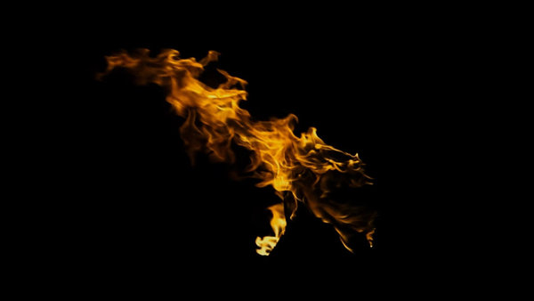 Body Fire Burning Head Side Windy 2 vfx asset stock footage