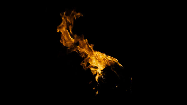 Body Fire Burning Head Side Windy 3 vfx asset stock footage
