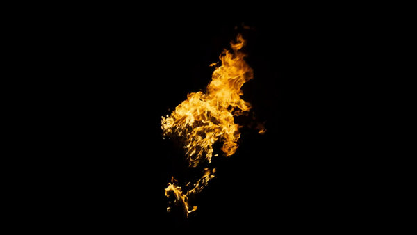 Body Fire Burning Torso Windy 1 vfx asset stock footage