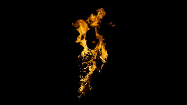 Body Fire Burning Torso Windy 3 vfx asset stock footage