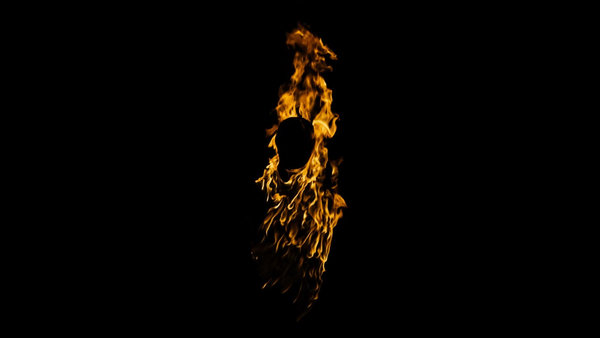 Body Fire Burning Torso Windy 4 vfx asset stock footage