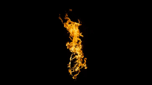 Body Fire Burning Body Edge Windy 1 vfx asset stock footage