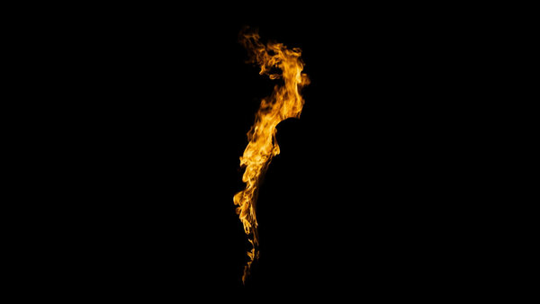 Body Fire Burning Back Side Calm 2 vfx asset stock footage