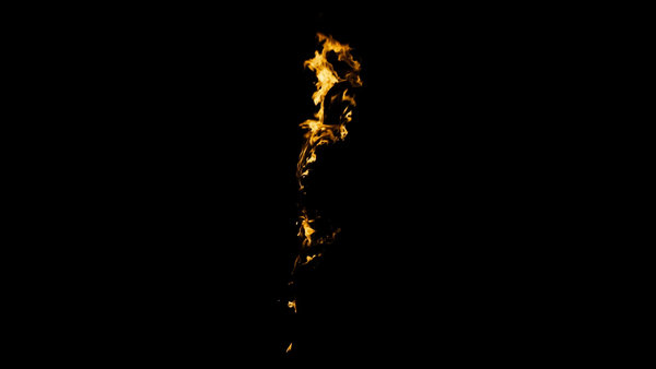 Body Fire Burning Back Side Windy 4 vfx asset stock footage