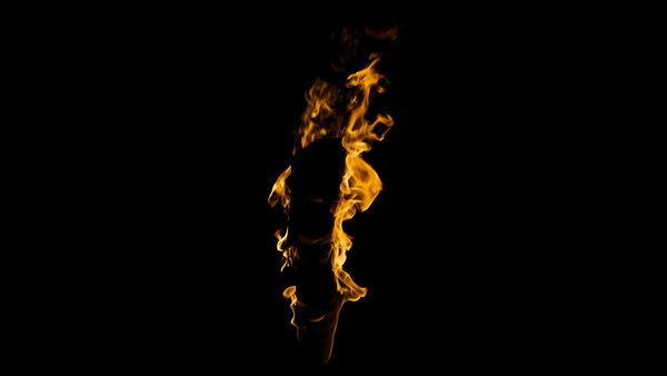 Body Fire Burning Leg Windy 1 vfx asset stock footage