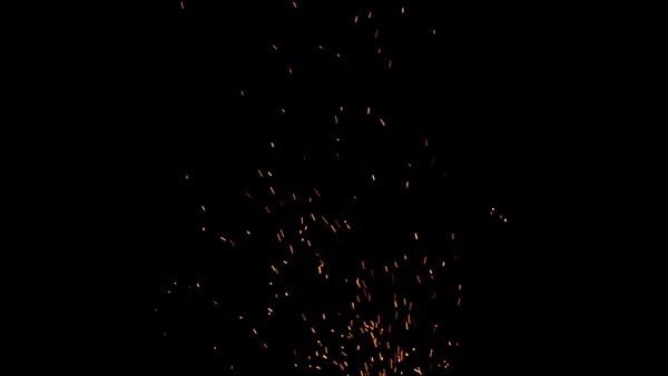 Fire Sparks - Close Rising Sparks Mid 13 vfx asset stock footage