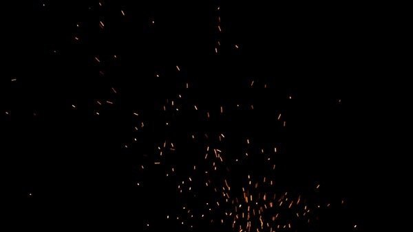 Fire Sparks - Close Rising Sparks Mid 6 vfx asset stock footage
