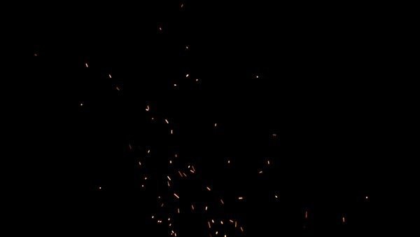 Fire Sparks - Close Rising Sparks Mid 7 vfx asset stock footage