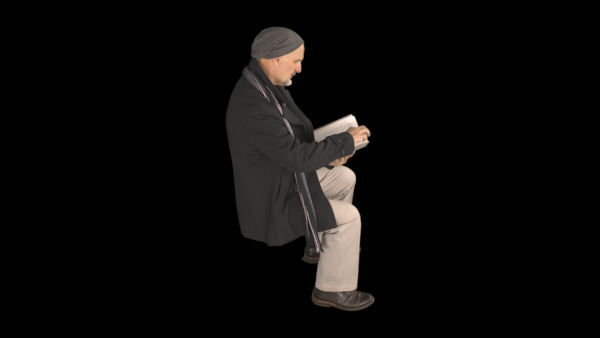 Cold Weather Extras Sitting 1 High 3 vfx asset stock footage