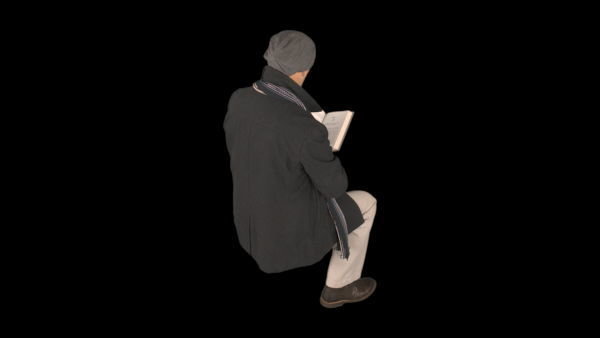 Cold Weather Extras Sitting 1 High 4 vfx asset stock footage