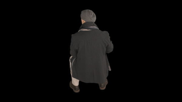 Cold Weather Extras Sitting 1 High 5 vfx asset stock footage