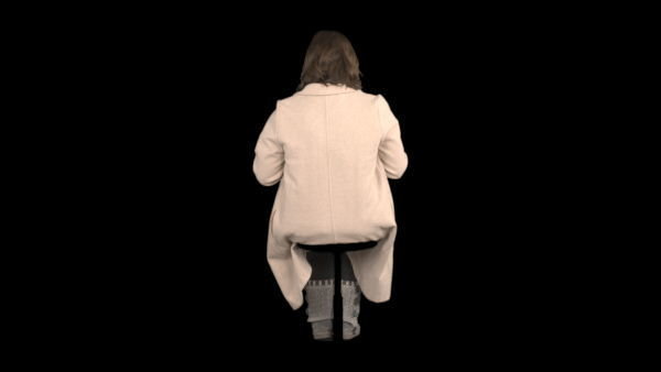 Cold Weather Extras Sitting 2 Eye Level 5 vfx asset stock footage